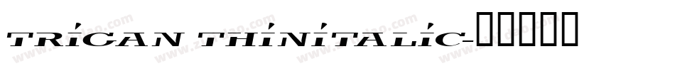 trigan ThinItalic字体转换